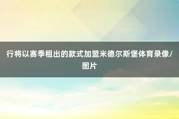 　　行将以赛季租出的款式加盟米德尔斯堡体育录像/图片