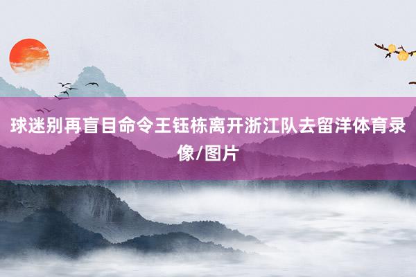 球迷别再盲目命令王钰栋离开浙江队去留洋体育录像/图片