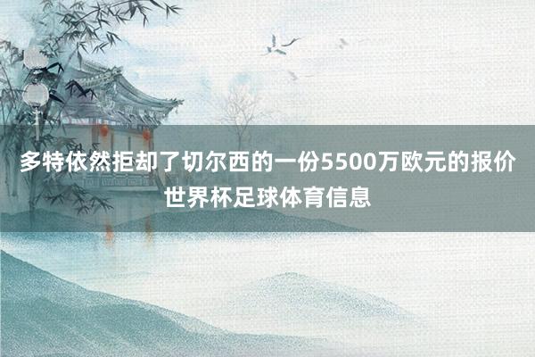 多特依然拒却了切尔西的一份5500万欧元的报价世界杯足球体育信息