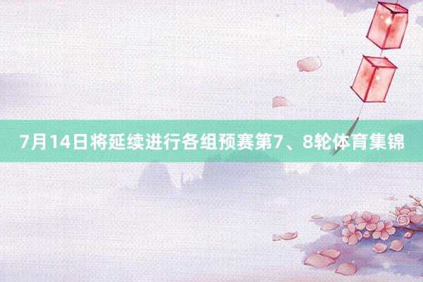 7月14日将延续进行各组预赛第7、8轮体育集锦