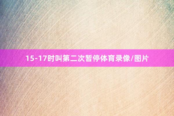 15-17时叫第二次暂停体育录像/图片