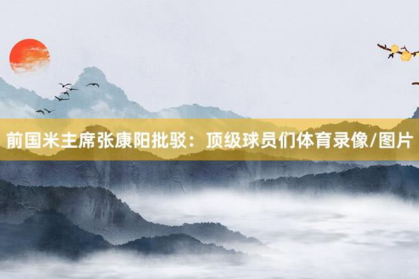前国米主席张康阳批驳：顶级球员们体育录像/图片