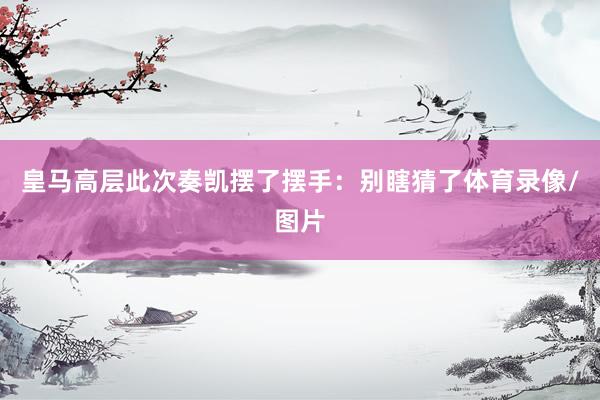 皇马高层此次奏凯摆了摆手：别瞎猜了体育录像/图片