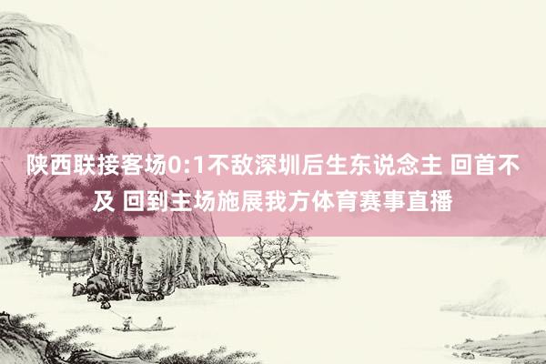 陕西联接客场0:1不敌深圳后生东说念主 回首不及 回到主场施展我方体育赛事直播