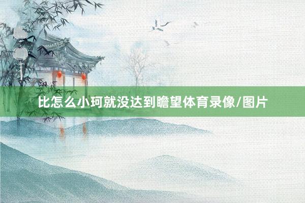 比怎么小珂就没达到瞻望体育录像/图片