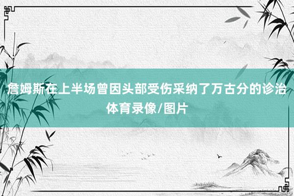 詹姆斯在上半场曾因头部受伤采纳了万古分的诊治体育录像/图片